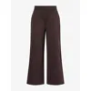Lounge Womens Straight-leg Cotton-blend Jogging Bottoms Dark Chocolate In Brown