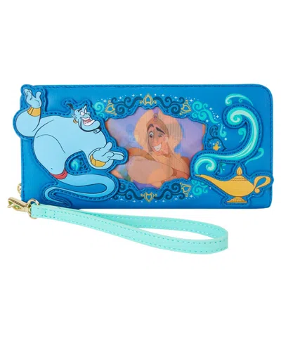 Loungefly Aladdin Lenticular Wristlet In Transparent