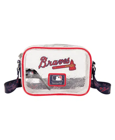 Loungefly Atlanta Braves Clear All Over Logo Crossbody Bag In No Color