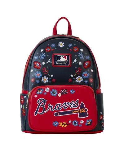 Loungefly Atlanta Braves Floral Mini Backpack In Black