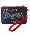 LOUNGEFLY ATLANTA BRAVES FLORAL WRIST CLUTCH