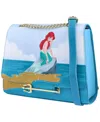 Loungefly Blue The Little Mermaid Triton's Gift Crossbody Purse In Blue