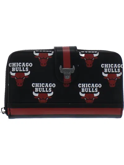 Loungefly Chicago Bulls Womens Faux Leather Logo Clutch Wallet In Multi