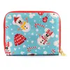 Loungefly Disney Mickey Minnie Snowman Aop Zip Around Wallet In Blue/red In Blue