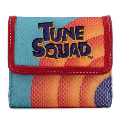 Loungefly Looney Tunes Space Jam Tune Squad Bi-fold Wallet In Blue Multi In Orange