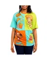 Loungefly Men's And Women's Blue/green Scooby-doo Munchies Color Block T-shirt In Blue,green
