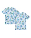 Loungefly Men's And Women's Light Lilo And Stitch Springtime Daisy Allover Print T-shirt In Light Blue