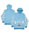 Loungefly Men's And Women's Light Blue Lilo And Stitch Springtime Daisy Pullover Hoodie In Light Blue