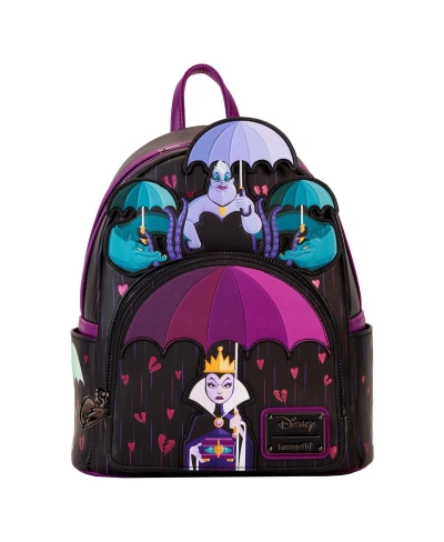 Loungefly Men's And Women's  Disney Villains Curse Your Hearts Mini Backpack In Violet
