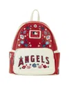 LOUNGEFLY MEN'S AND WOMEN'S LOUNGEFLY LOS ANGELES ANGELS FLORAL MINI BACKPACK