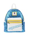 Loungefly Men's And Women's  Los Angeles Chargers Sequin Mini Backpack In Blue