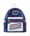 Loungefly Men's And Women's  New York Giants Sequin Mini Backpack In Navy