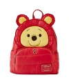 LOUNGEFLY MEN'S AND WOMEN'S LOUNGEFLY WINNIE THE POOH RAINY DAY PUFFER JACKET COSPLAY MINI BACKPACK