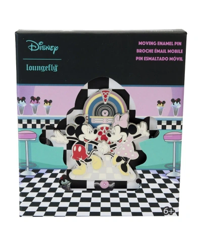 Loungefly Mickey & Minnie Date Night Diner Jukebox Collector Box Moving Pin In Multi