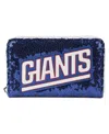 Loungefly New York Giants Sequin Zip-around Wallet In Transparent