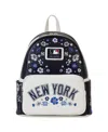LOUNGEFLY NEW YORK YANKEES FLORAL MINI BACKPACK