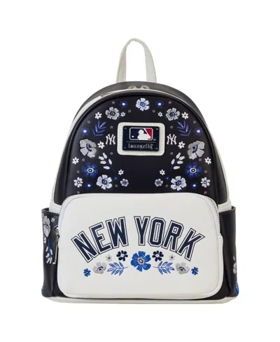 Loungefly New York Yankees Floral Mini Backpack In Black