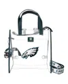 Loungefly Philadelphia Eagles Clear Convertible Backpack Tote Bag In No Color