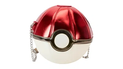 Pre-owned Loungefly Pokémon Exclusive Pokeball Crossbody Bag In Red White In Multi