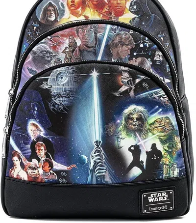 Loungefly Star Wars Original Trilogy Mini Backpack In Black