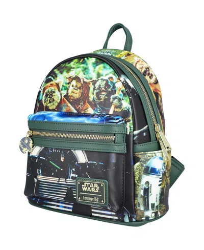Loungefly Star Wars Return Of The Jedi Final Frames Mini Backpack In Black