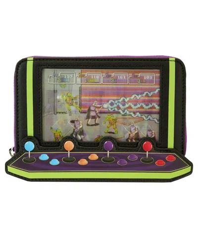 Loungefly Teenage Mutant Ninja Turtles 40th Anniversary Vintage-like Arcade Lenticular Glow Zip-around Wallet In No Color