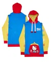 Loungefly Unisex  Blue/yellow Hello Kitty 50th Anniversary Color-block Pullover Hoodie In Blue