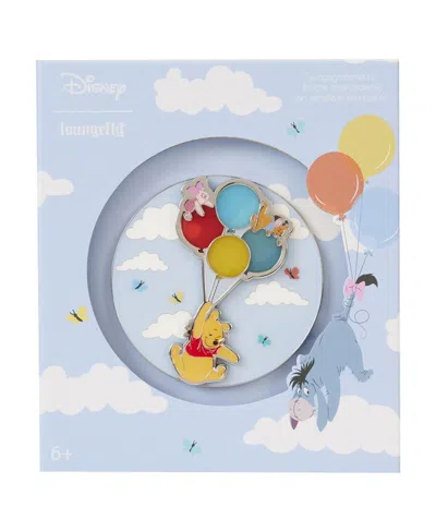 Loungefly Winnie The Pooh Friends Floating Balloons Collector Box Moving Pin In Gray