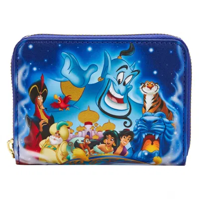 Loungefly Women's Aladdin Zip Around Wallet In Blue