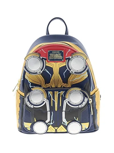 Pre-owned Loungefly X Marvel Backpack In Blue