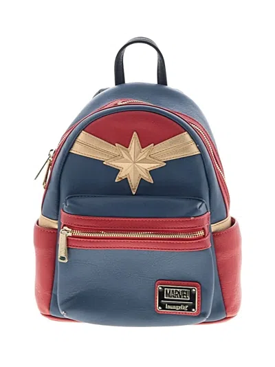 Pre-owned Loungefly X Marvel Backpack In Blue