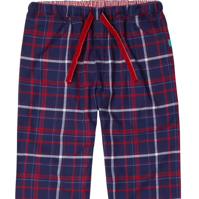 Loungers Blue / Red Women's Loungewear Long Length Red Panda Design In Blue/red