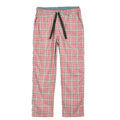Loungers Neutrals / Pink / White Mens Organic Brushed Cotton Loungewear Bottoms / Trousers / Pants Pink / Whi In Multi