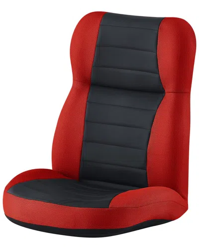 Loungie Snow Adjustable Back Recliner/floor Chair In Red