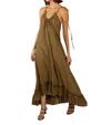 Loup Charmant Anemone Dress In Deep Olive In Gray
