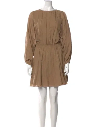 Pre-owned Loup Charmant Bateau Neckline Knee-length Dress In Neutral