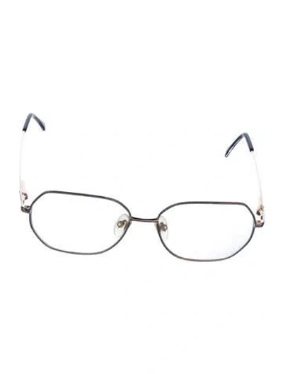 Pre-owned Loup Charmant Cat-eye Eyeglasses In Black/gold/purple