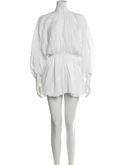 Pre-owned Loup Charmant Crew Neck Mini Dress In Blue