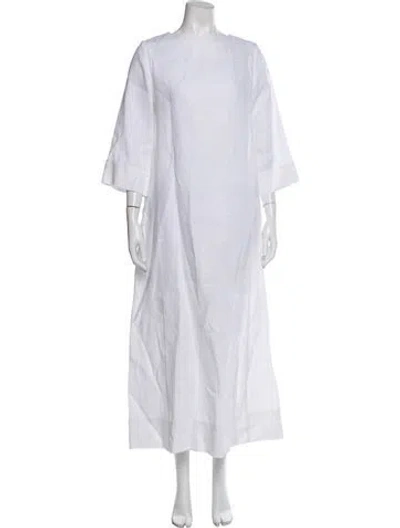 Pre-owned Loup Charmant Linen Long Dress In White