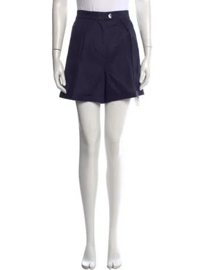 Pre-owned Loup Charmant Linen Mini Shorts In Blue
