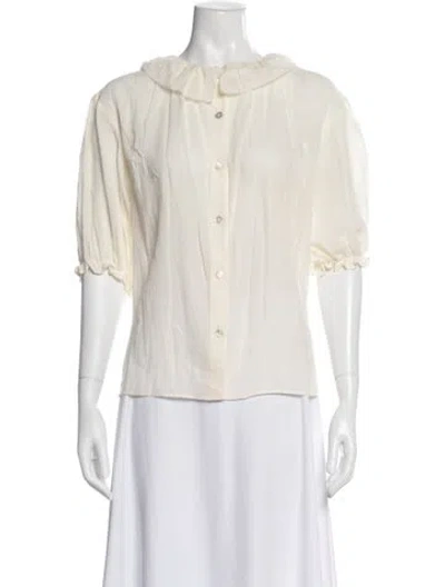 Pre-owned Loup Charmant Short Sleeve Blouse In Neutral