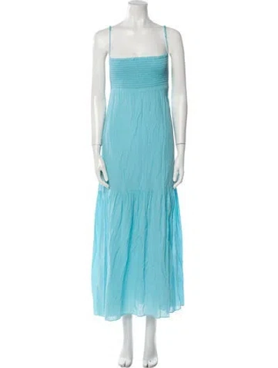 Pre-owned Loup Charmant Square Neckline Long Dress In Blue
