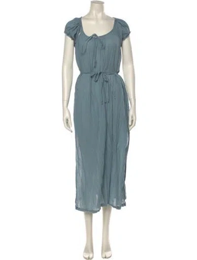 Pre-owned Loup Charmant Square Neckline Long Dress In Blue