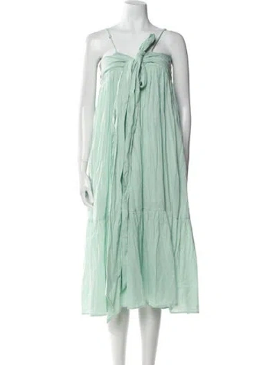 Pre-owned Loup Charmant Square Neckline Long Dress W/ Tags In Green