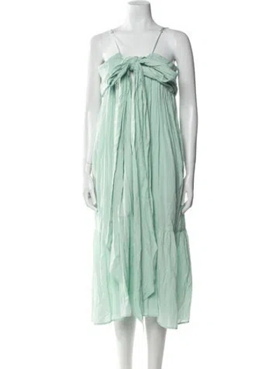 Pre-owned Loup Charmant Square Neckline Long Dress W/ Tags In Green