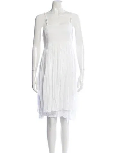 Pre-owned Loup Charmant Square Neckline Mini Dress In White