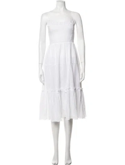 Pre-owned Loup Charmant Strapless Long Dress In White