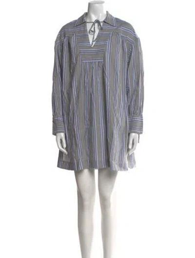 Pre-owned Loup Charmant Striped Mini Dress In Multi