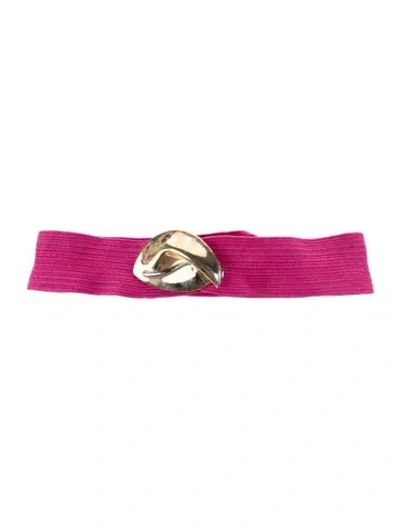 Pre-owned Loup Charmant Wide Waist Belt In Pink
