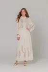 Loup Clothing Neutrals Soft Sand Embroidered Set